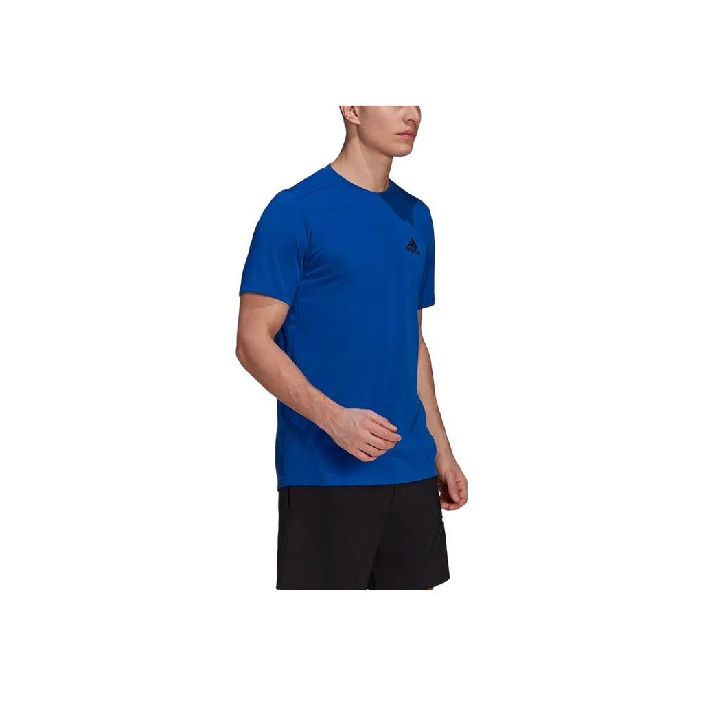 adidas AEROREADY Designed to Move Feelready Sport Tee Royal Blue/Black Men Streetwear GT5551