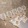 5 Pack Adhesive Wall Hooks Glacier Textured Strong Adhesion No Drilling For Bathroom Kitchen Towels Jewelry