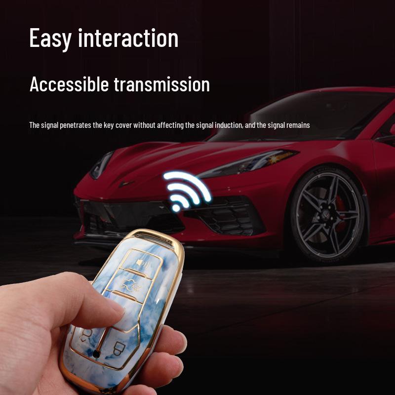 High-End Protective Key Case for Ford Taurus, F-150, Mustang, with Carabiner