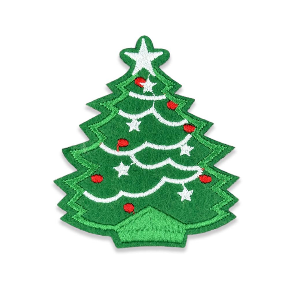 Christmas Embroidered Patches Repair Patch Self Adhesive Patch Cartoon Santa Claus Appliques For Apparel Bags Accessories
