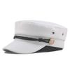 Youth pu leather newsboy flat top navy hat women's autumn and winter fashion versatile flat top hat men's duck tongue beret