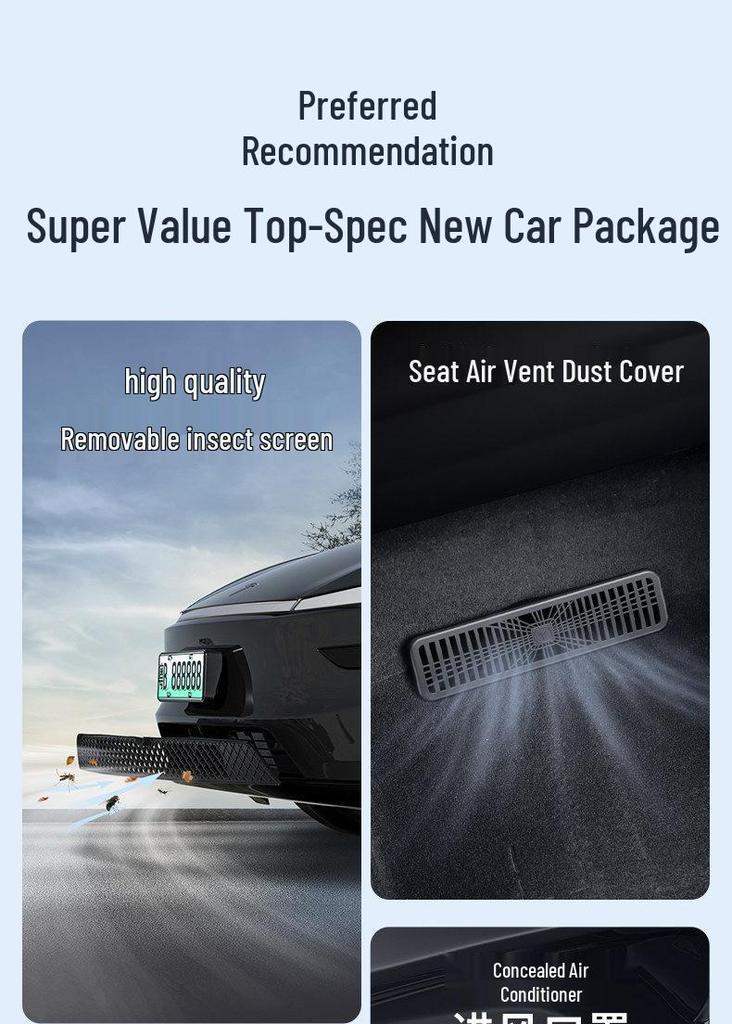 Insect-Resistant Air Inlet Grille Protector for 2023 Tesla Model Y / 6-Seater YL / Model 3
