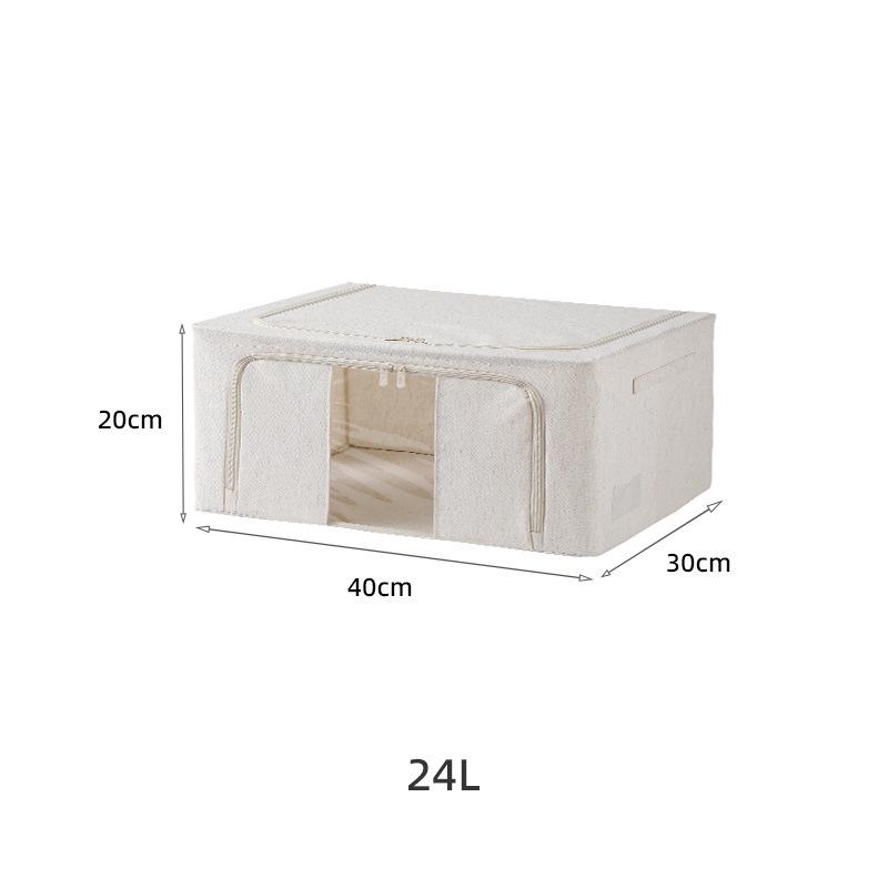 Thickened Steel Frame Washable Storage Box with Tianshan Cotton and Linen Material 1 Piece
