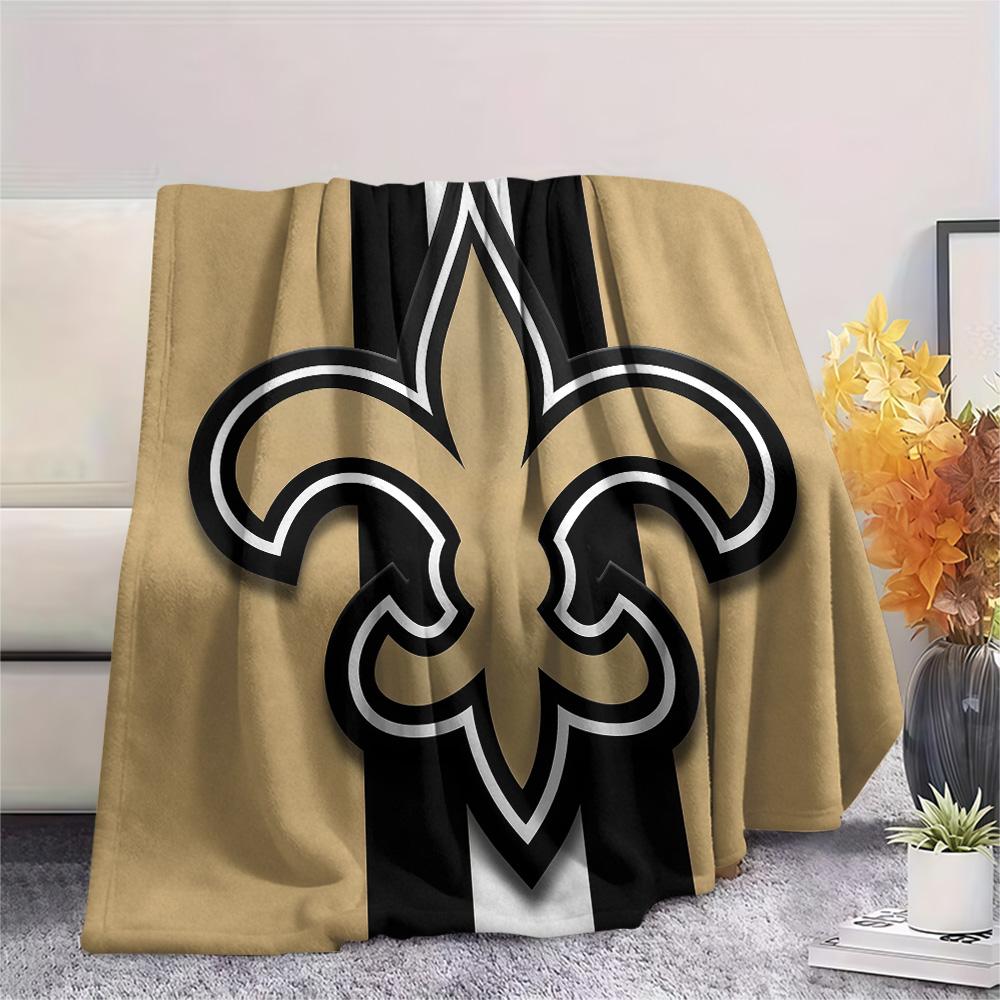 New Orleans Saints Flannel Blanket, High quality Comfortable for All Seasons, Home Decor, Warmth and Comfort