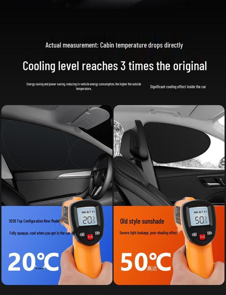 Xiaopeng M03 X9 P7+ Car Sunshade: Thick Insulation, Sun Protection, Privacy Curtain for Side Windows.