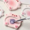 Pig Cat Animal Resin Palette Portable Nail Art Palette Fake Nail Mixing ColorPainting Palette Gel Nail Polish Display Gel Nail Polish Painting Palette