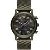 Luigi Slim Black Green Metal Men's Quartz Chronograph AR11115