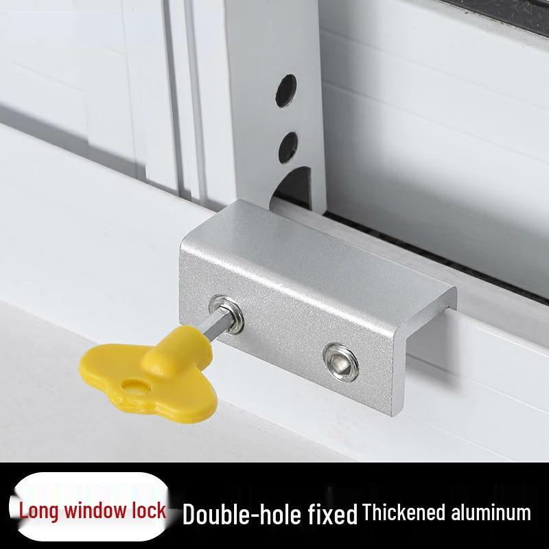 Bloqueo de seguridad para niños para ventanas y puertas - Gancho de soporte resistente al viento