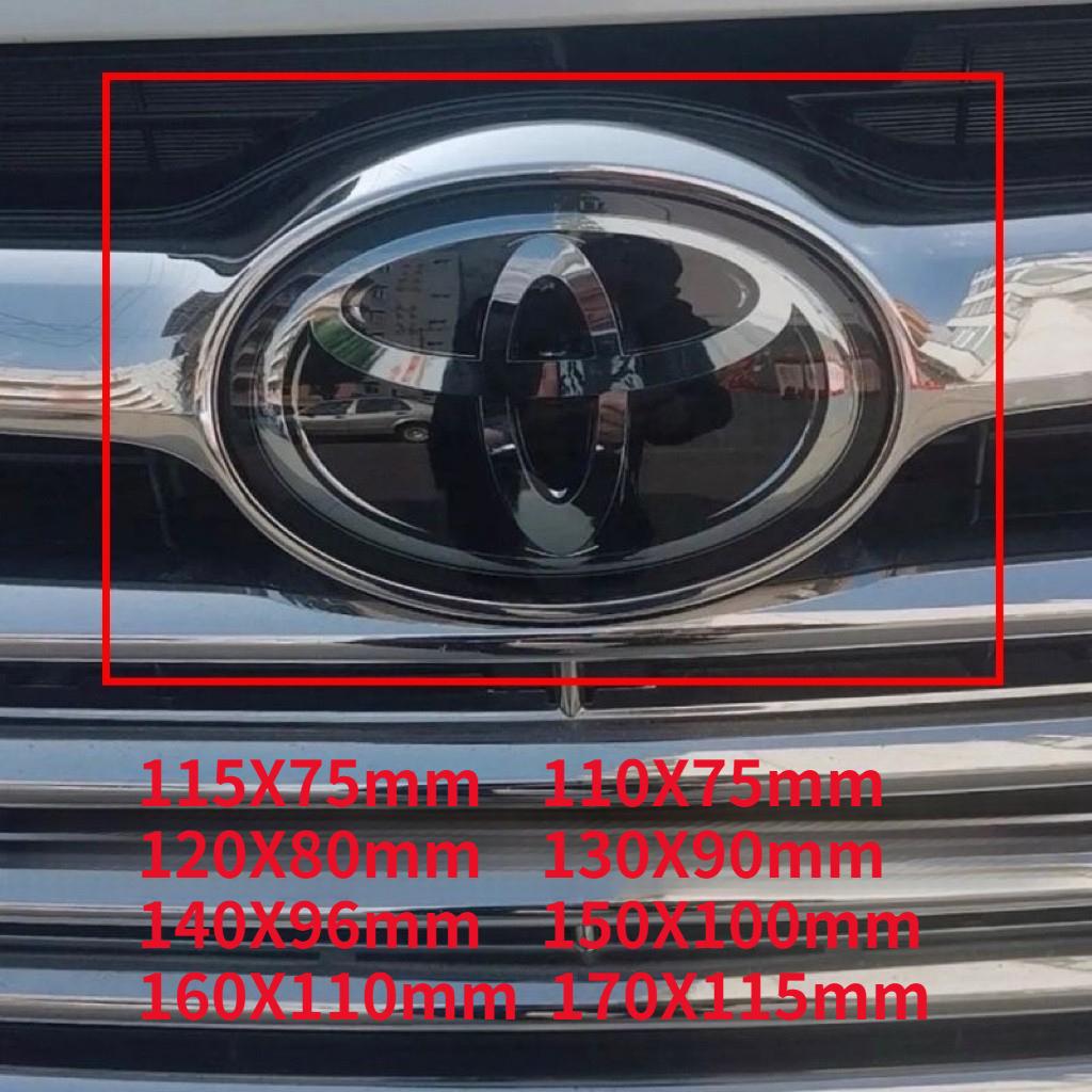 3D Car Logo Modified Black Logo Badges Front Rear Logo Silver For Toyota Hybrid Series Prado Highlander Camry Corolla Styling