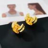 Irregular Metal Earrings Women's Retro Simple Temperament Ear Buckle Light Luxury Niche Design High-end Earrings Ear Jewelry