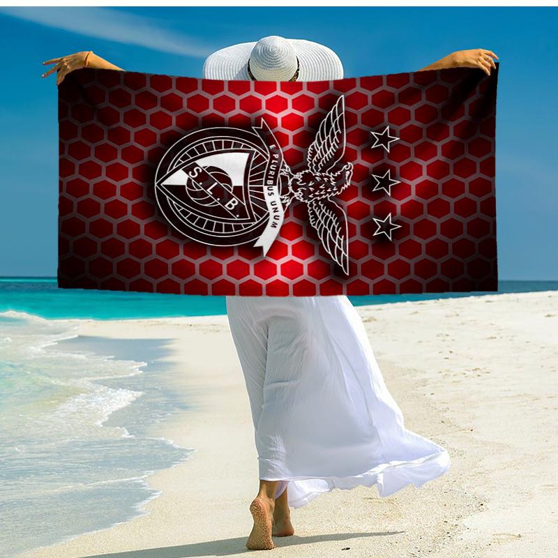 Ultra-Soft Beach Towel with Benfica Theme,Ideal for Pool - Camping, Diving - Perfect Travel Essential, Vibrant Beach Towel.