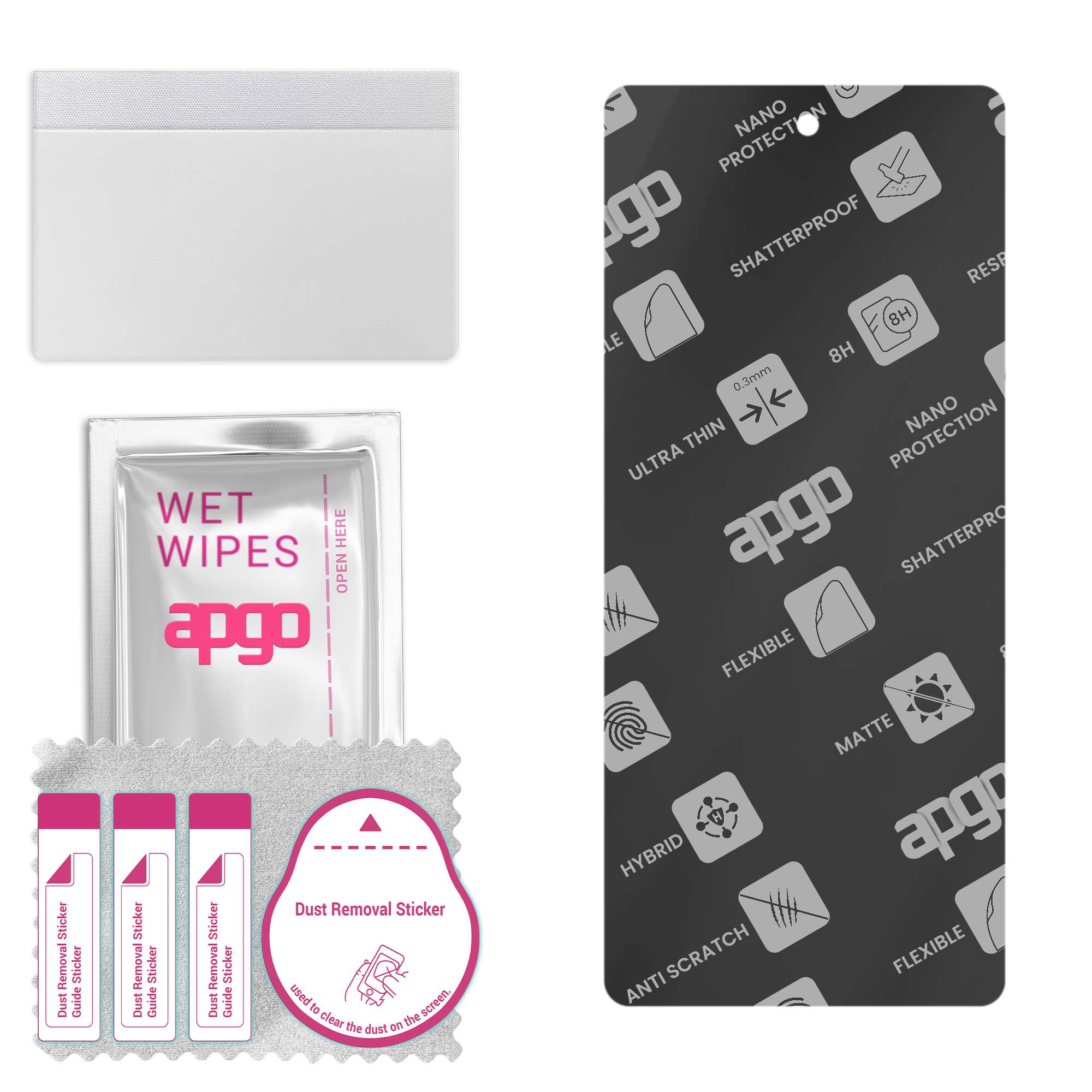 

apgo MATTE Hybrid Glass Screen Protector for Vivo X Fold Plus, tempered glass substitute, non-cracking