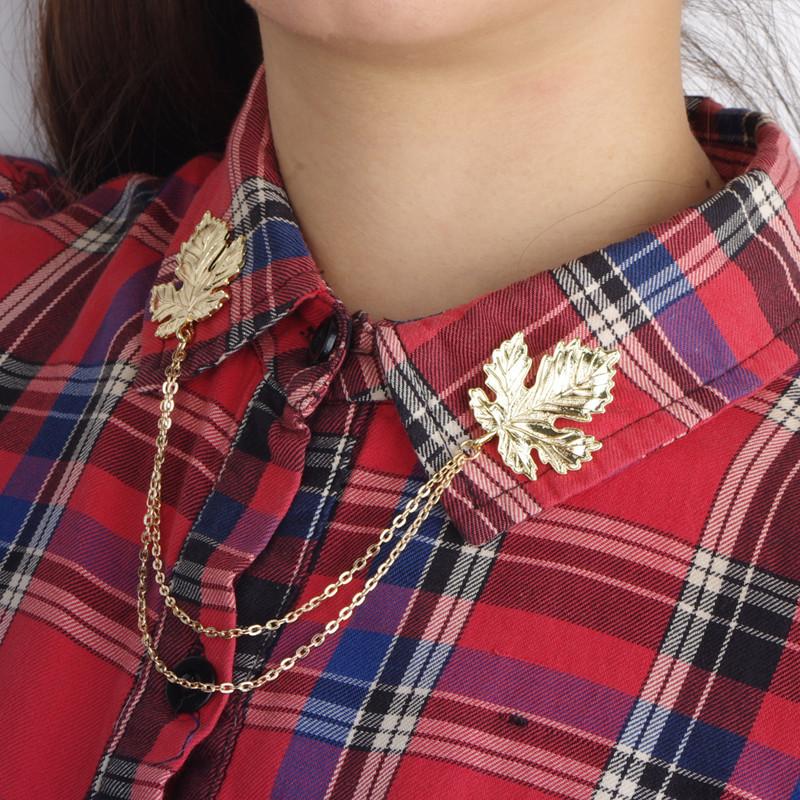 Bronze Retro Collar Brooch Chain Vintage Jewelry Gift