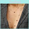 Fashionable Multi Layer Star Necklace Gorgeous Electroplated Finish For Women