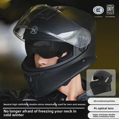 3C/DOT Certified Men's and Women's Winter Motorcycle Helmet, Four-Season Full Helmet
