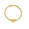 Geometric Heart Bendable Open Cuff Bracelet, 18k Gold-Plated Stainless Steel