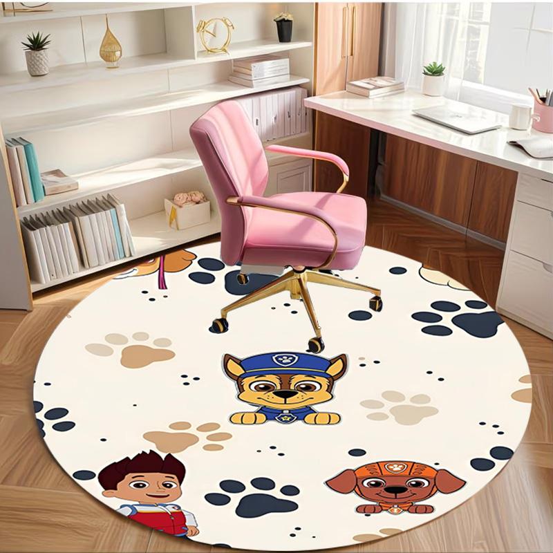 PAW Patrol Print Round Rug, Washable Floor Carpet, For Entryway Dorm Laundry Room Office Study, Home Decor Birthday Christmas Gift
