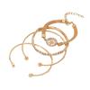 Bracelet set European and American multi-layer retro diamond-encrusted twist bracelet simple bracelet bracelet