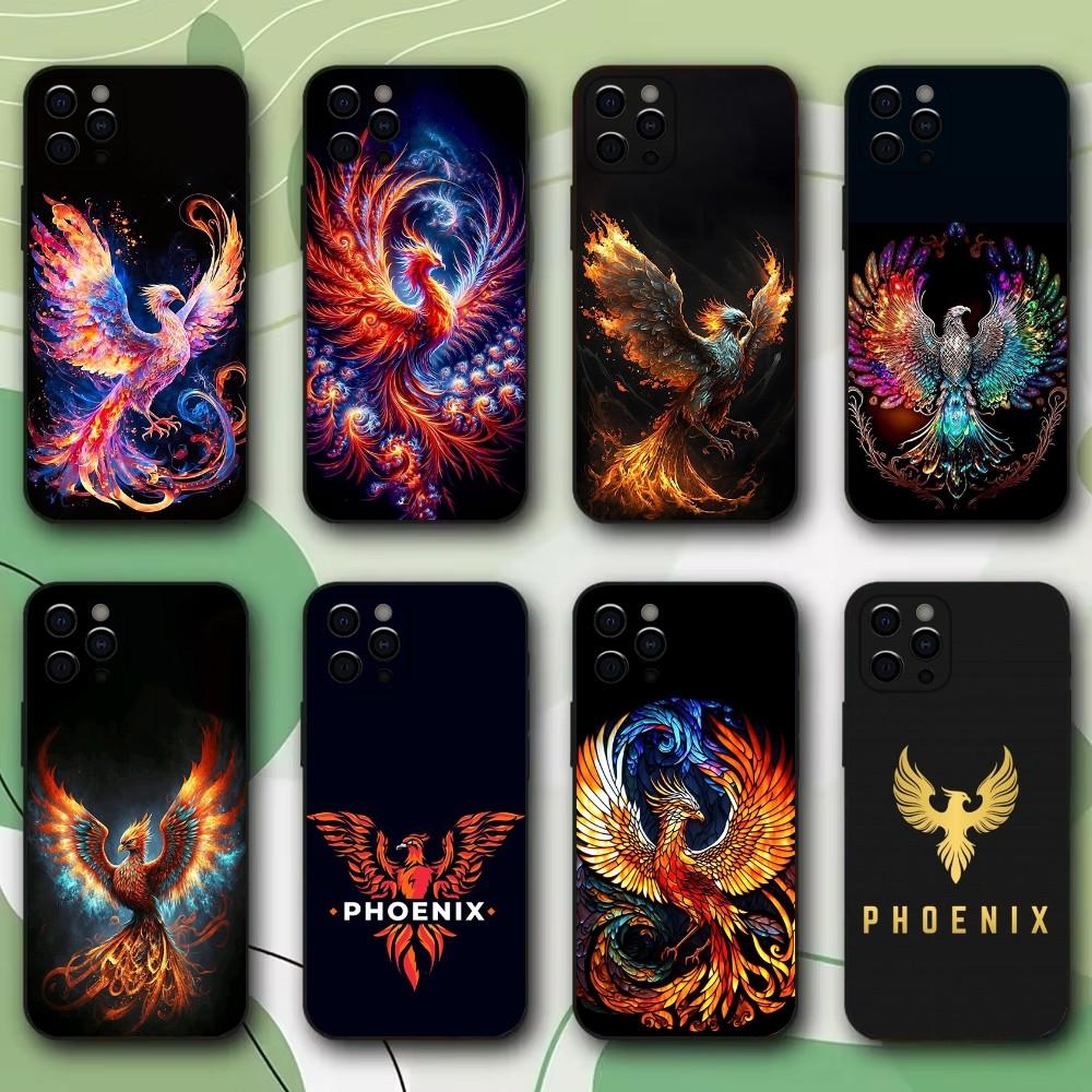 Cool Phoenix Nirvana Phone Case For iPhone 16,15,14,13,12,11,Pro,X,XS,Max,XR,Plus,Mini Soft Black Cover