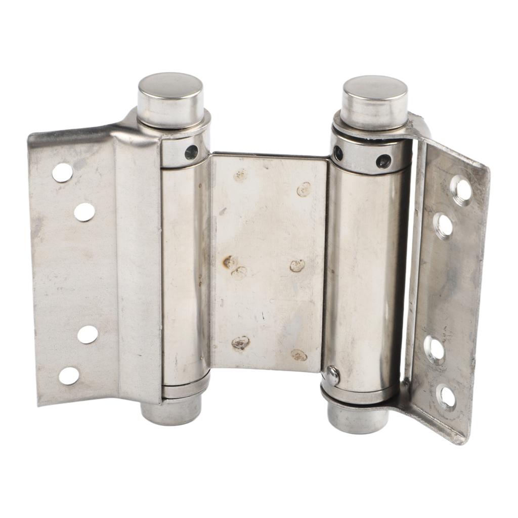 1PC Double Spring Hinge Stainless Steel Two-way Door Hinge Automatic Closing Double Opening Door Spring Hinge