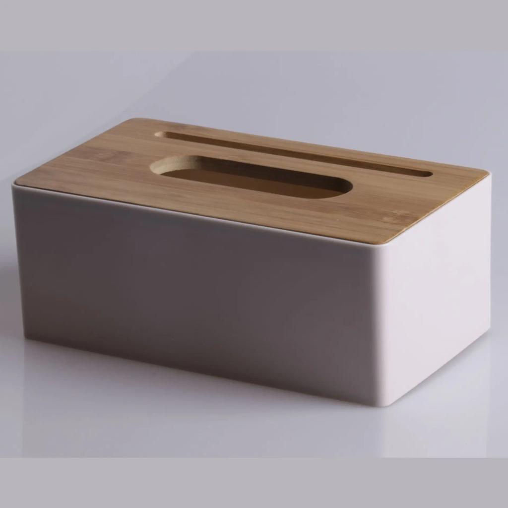 High Quality Tissue Box Napkin Holder Case Paper Box Container Bamboo Cover Solid Wood El Storage Box Home Table Decoration
