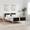 Bed Frame with Headboard Black 135 x 190 cm Fabric