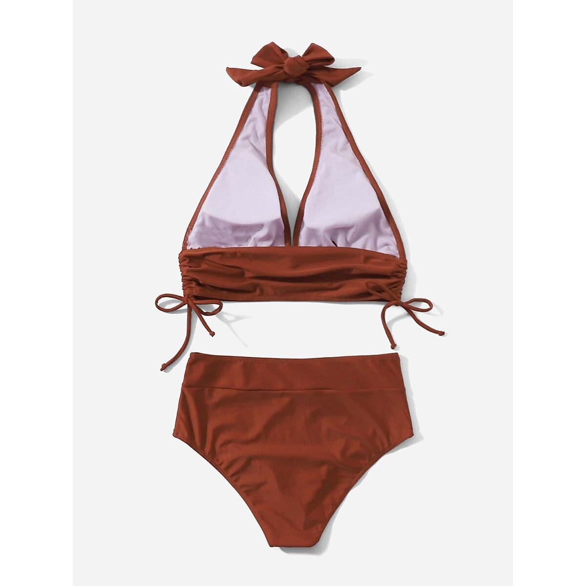 Женский купальник большого размера с эффектом пуш-ап — фото 8