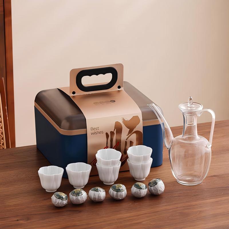 Hongyu Tea Charm 15-Piece Glass Tea Set