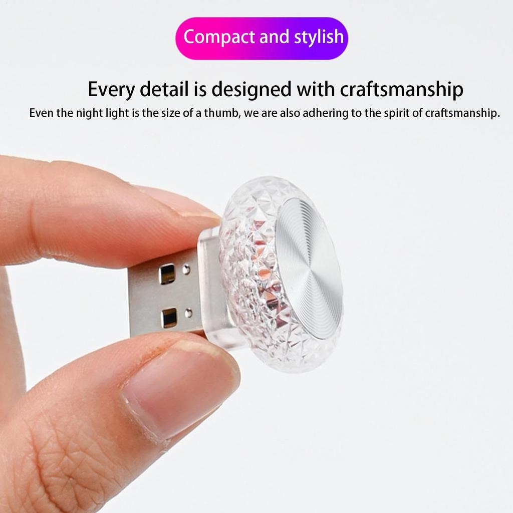 USB LED Car Atmosphere Lamp | LED Colorful Night Decorative Mini USB Light |