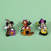European and American Cartoons Halloween Cute Magic Witch Minnie Brooch Donald Duck Metal Badge Alloy Drip Pin