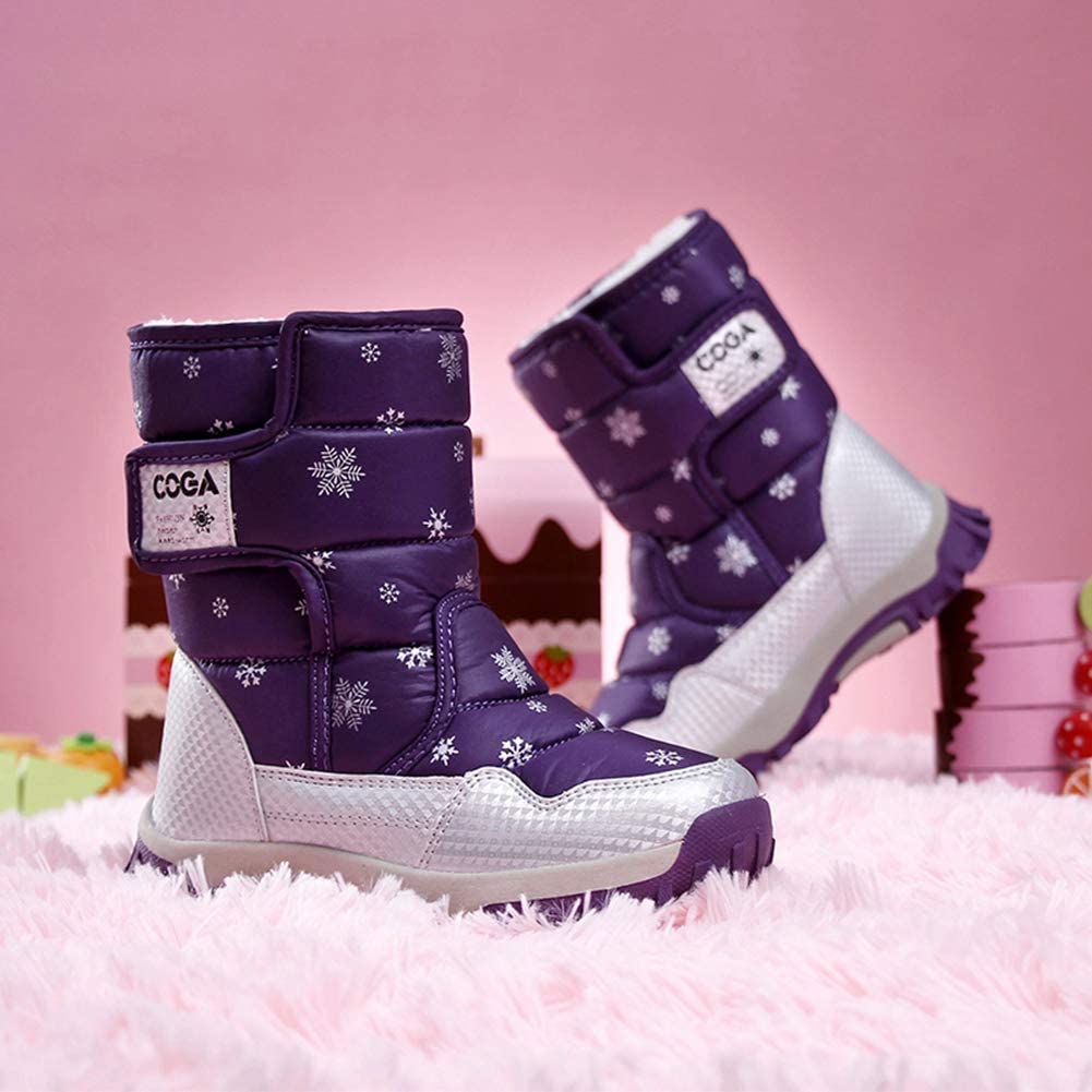 Meio Snow Junior Winter Shoes with Fleece and for Skiing and Outdoor for Boys and Girls Kids' Boots, Boots, Boots, Children's Lining, Waterproof,