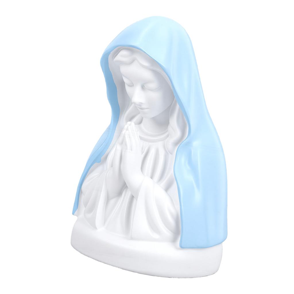 Virgin Mary Pray Night Light Resin Statue Desk Lamp for Bedside Table Bedroom Decoration