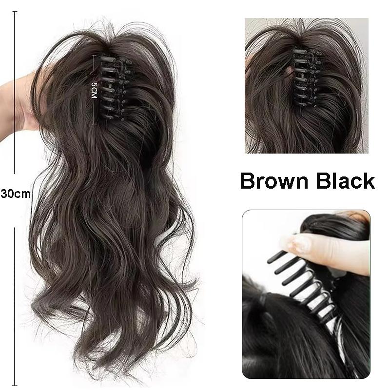 12Inch/30CM Synthetic Claw Clip In Ponytail Hair Extensions Short Curly Claw Clip Ponytail Women Hair Extension Hairpiece 2028
