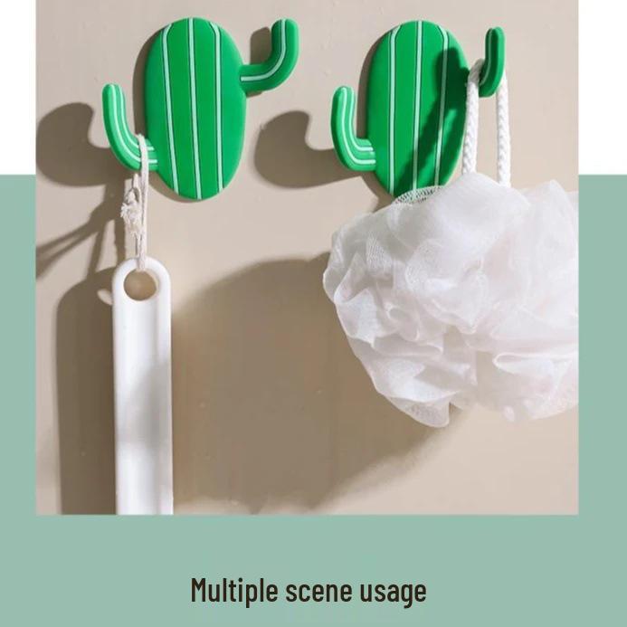 5 Yuan Newcomer Discount: Creative Bendable Cactus Cartoon Adhesive Wall Hook