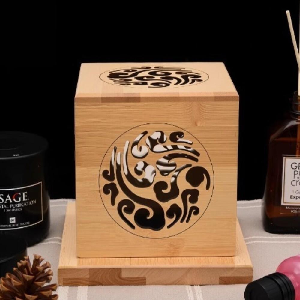 Anti-Scald Aromatherapy Box Bamboo Sage Incense Box Creative Mosquito Incense Rack  Yoga Room