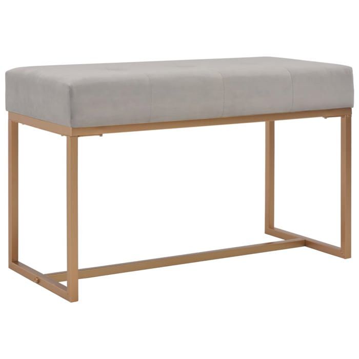 VidaXL Banc 80 cm Gris Velours 247558