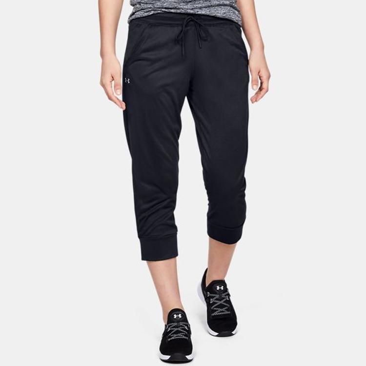 Under Armour Loose Fit Lace-Up Sports Pants Women Bottoms Black 1351100-001