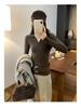 Super Flattering Slim Fit Grey Lapel T-Shirt for Petite Women, Autumn/Winter 2025