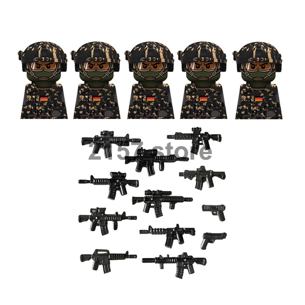 Military Soldier Figure Building Block Weapons Ranger Camouflage Vietnam War US Special Forces KSK Medical Bandit Thief Toy Gift
