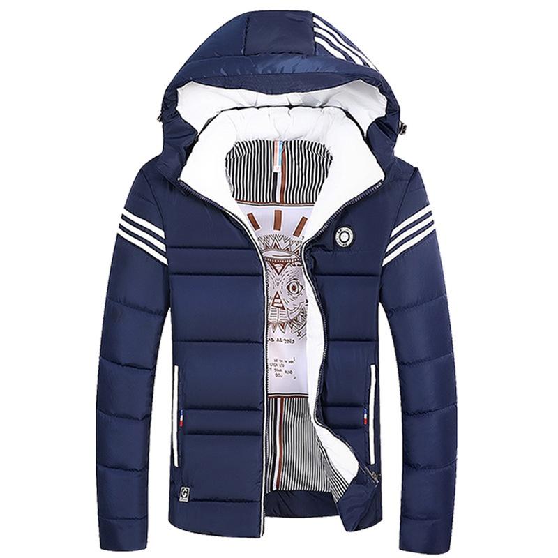 Men Winter Warm Cotton Jacket Ski Jacket Thick Hooded Puffer Coat Stylish And Versatile