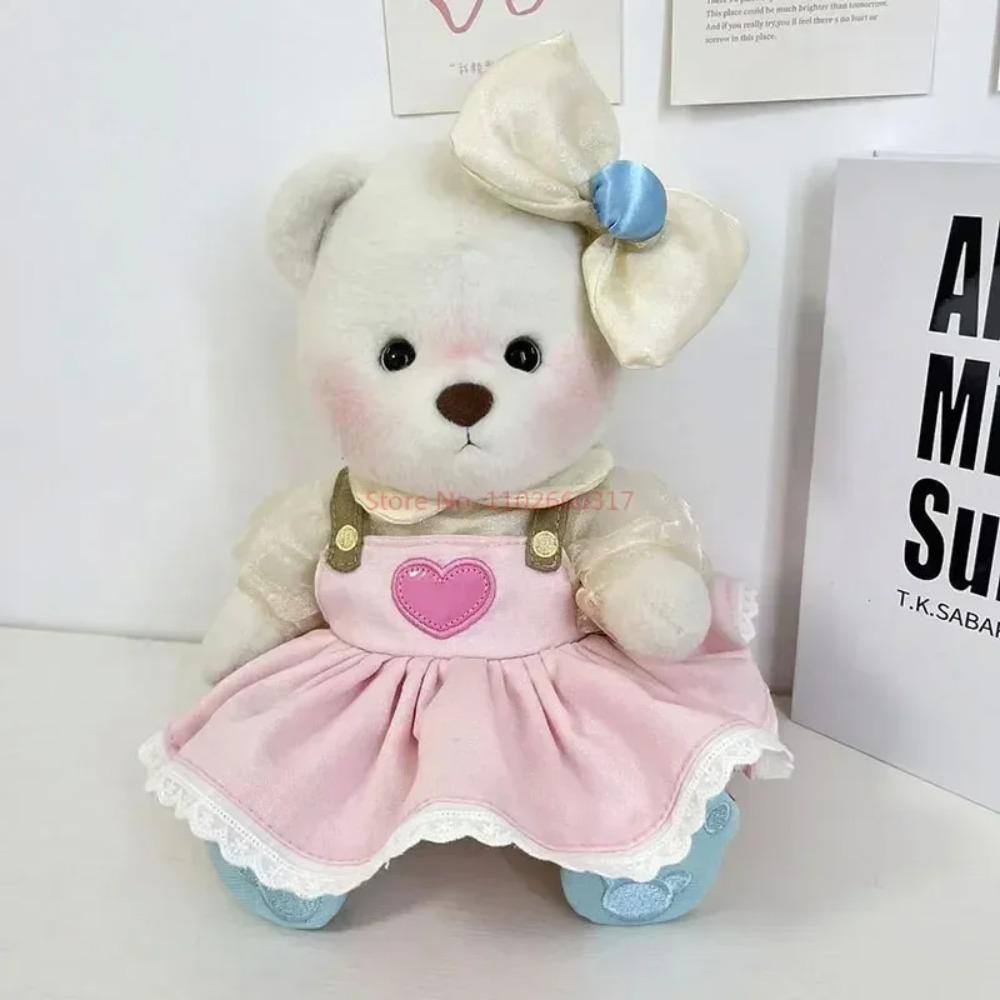 Haine Pentru Jucării de Pluș de 30cm Kawaii Ursuleț de Pluș Haine Pufos Urs Moale Alb Maro Confortabil Drăguț Ursuleț Cadou Copii