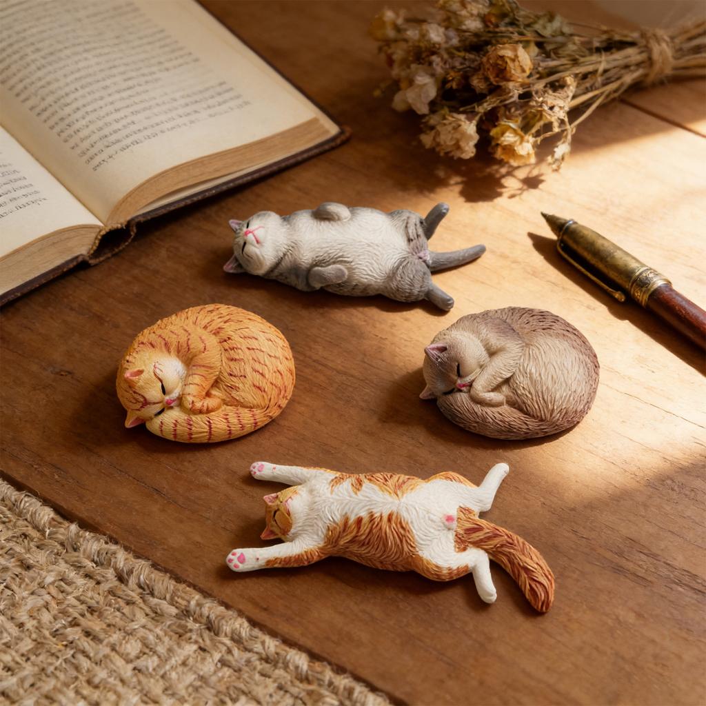 Simulated Pet Model, Children's Short,haired  Sleepy, Domestic Desktop Decoration.