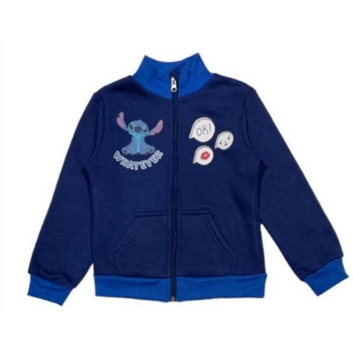 Jogging - Disney - Lilo Stitch - Enfant Garçon - Bleu Marine - Manches Longues - Respirant