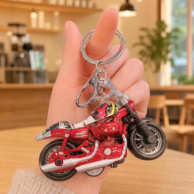 Mini-Legierung Rückzieh-Motorradspielzeug Schlüsselanhänger Für Kinder Geschenke Heimdekoration Tasche Aufhängen Sammlung