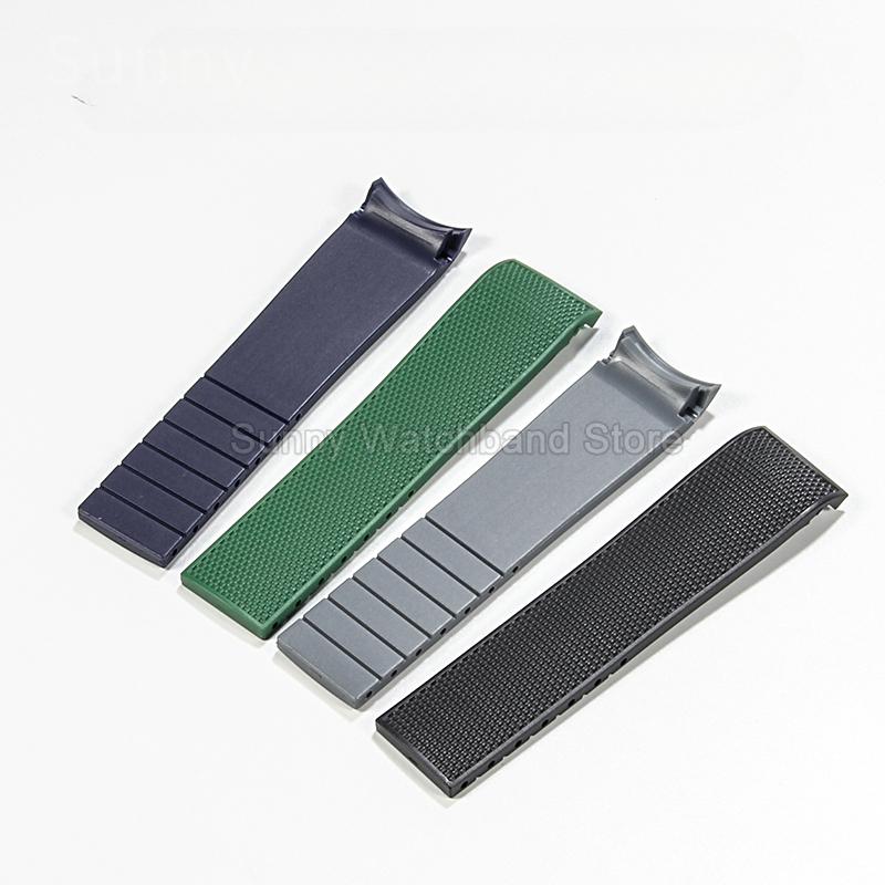 ONEFor Longines Conquest Watchbands Rubber Silicone Sports Non-Stick Gray Diving Men L3.742 642 781 782 Series 21mm AccessoriesMN