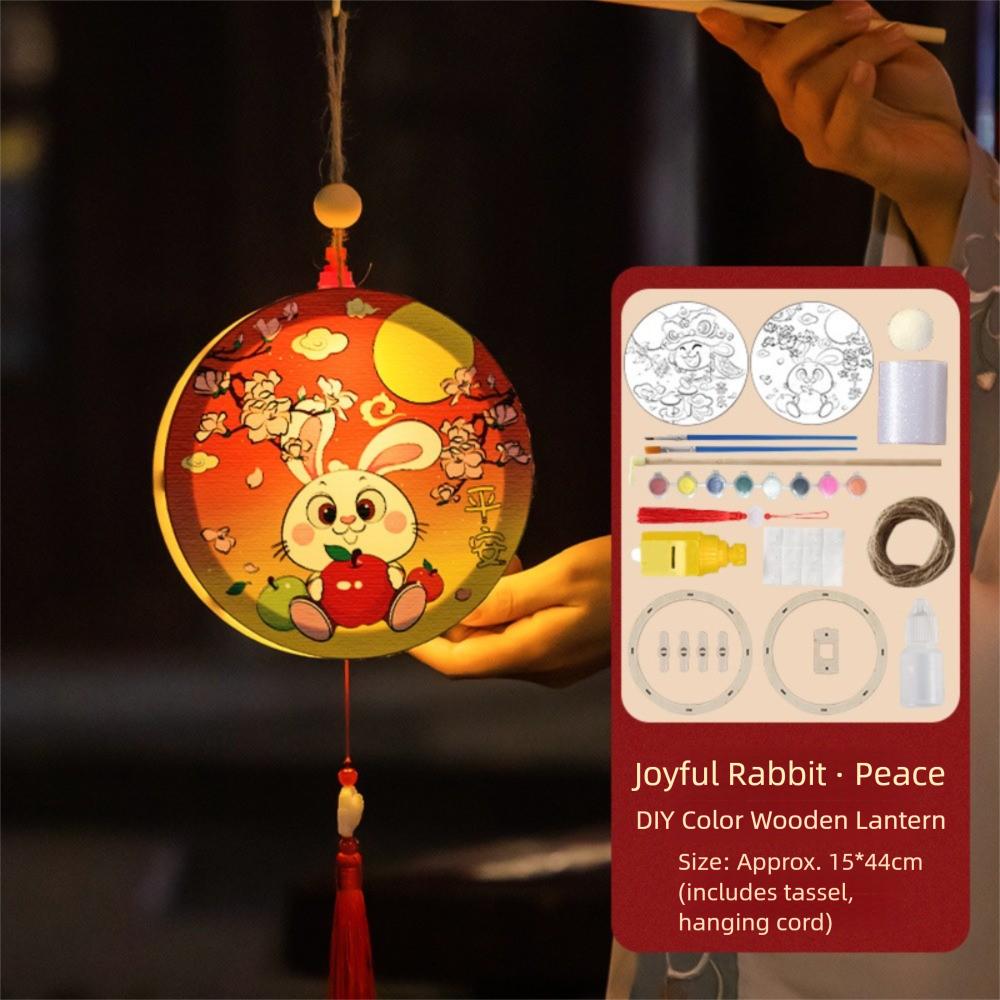Chinese Middle Autumn Festival Lantern Paper Rabbit Lantern  Women Children