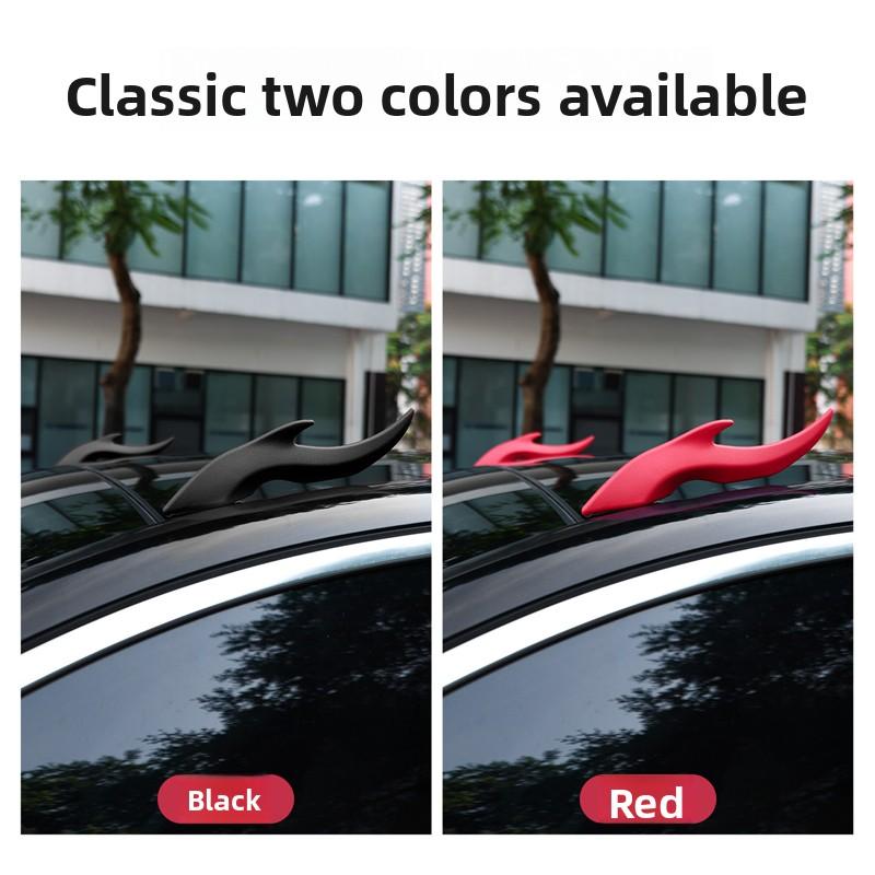 3D Stereo Dragon Horns Sticker Antenna Car Roof Self-Adhesive Auto Decoration Ornaments Car Accessories For Truck SUV Motorcycle