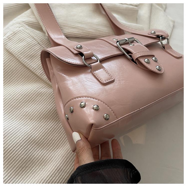 Retro Patchwork Versatile Summer 2026 Women's Casual Underarm Shoulder Bag