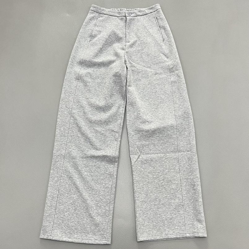 

Mamba Women s Grey Wide-Leg Cotton Pants - New Spring Casual, Slimming, Drapey, Versatile Suit Style Extra Large