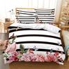 Red Pink Flower Floral Plant Comforter Bedding Set New 3D Print Adult Duvet Cover Sets Bed Linen Gift Queen King Double Size